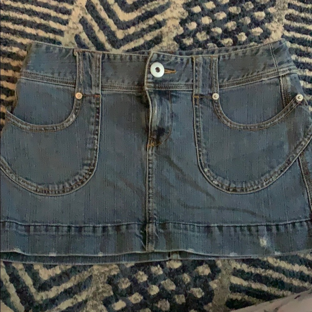 Jean mini skirt